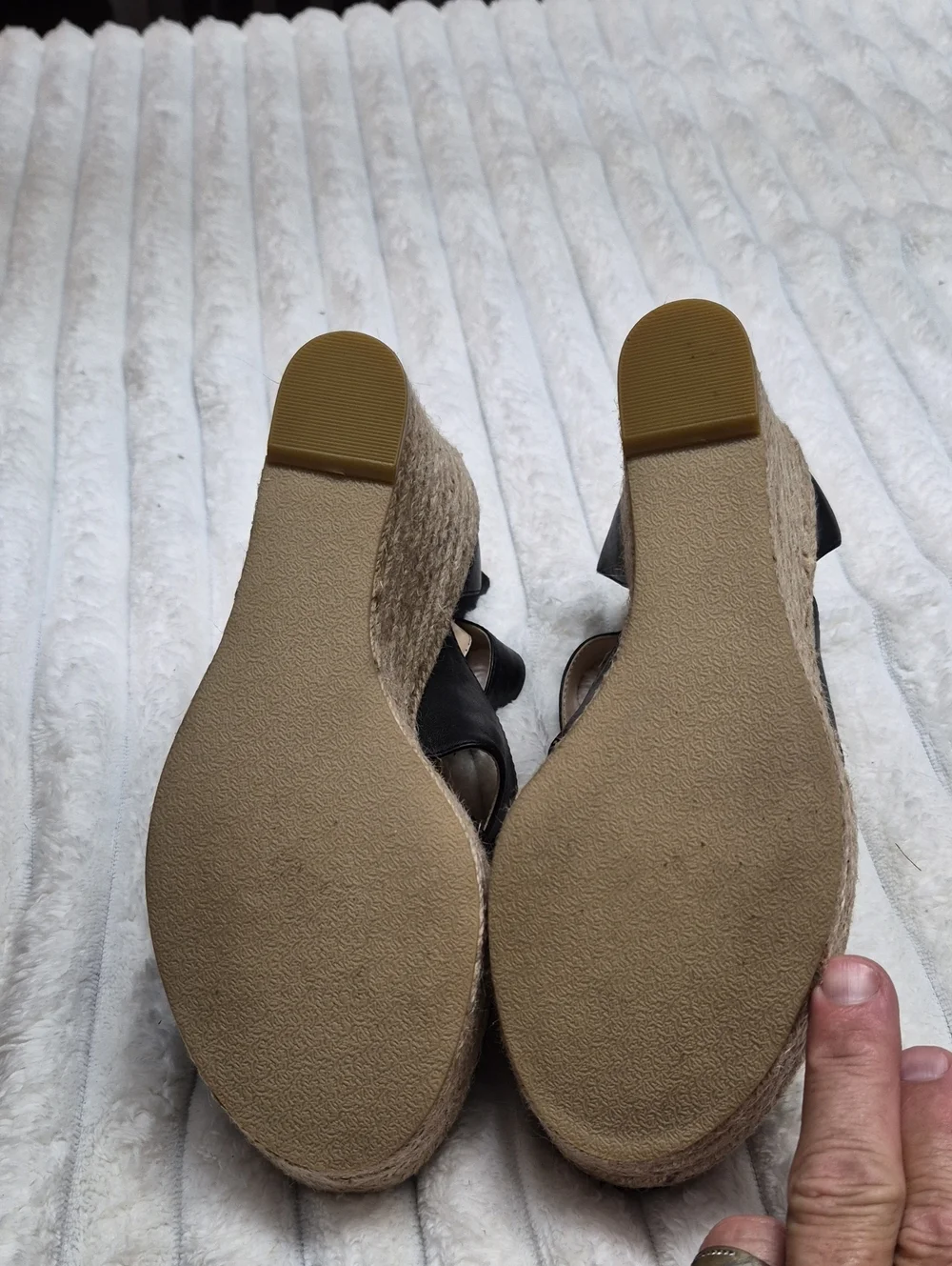 Karl Lagerfeld Paris Savoie Wedge Espadrille Sandals Women's Sz 8m